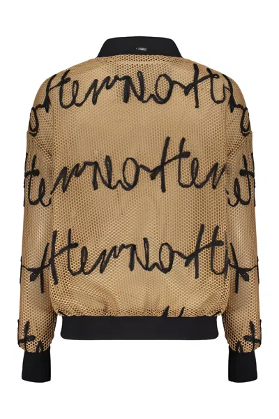 Herno Bomber With Logo In Brown