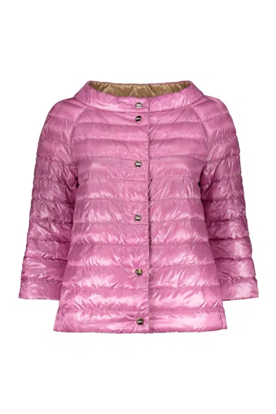 Herno Light Reversible Down Jacket In Brown