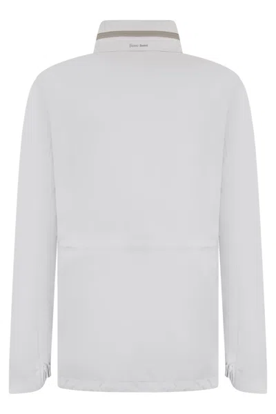 Herno Light Jacket With High Collar In Blue