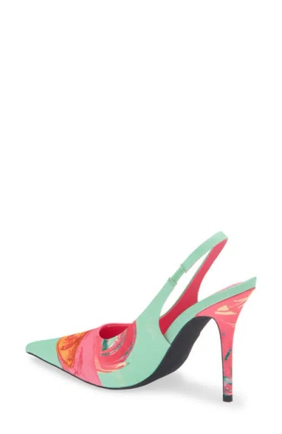 Jeffrey Campbell Surpass Slingback Pointed Toe Pump In Multi