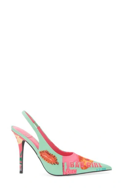 Jeffrey Campbell Surpass Slingback Pointed Toe Pump In Multi