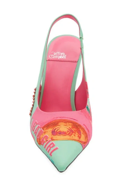 Jeffrey Campbell Surpass Slingback Pointed Toe Pump In Multi