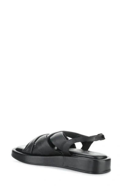Bos. & Co. Brixin Slingback Platform Wedge Sandal In Black