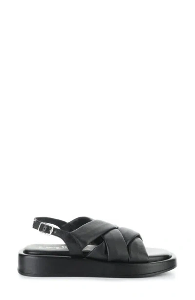 Bos. & Co. Brixin Slingback Platform Wedge Sandal In Black