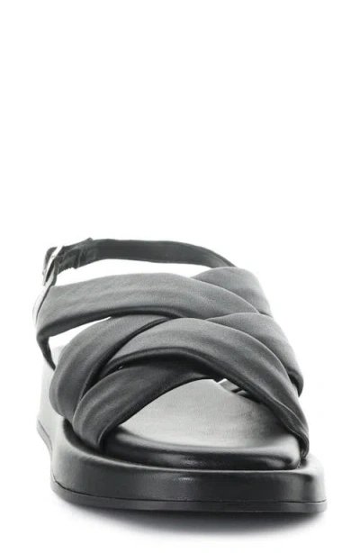 Bos. & Co. Brixin Slingback Platform Wedge Sandal In Black