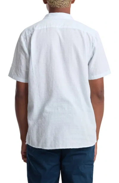 Volcom Bankstone Ii Short Sleeve Button-up Shirt In Blue