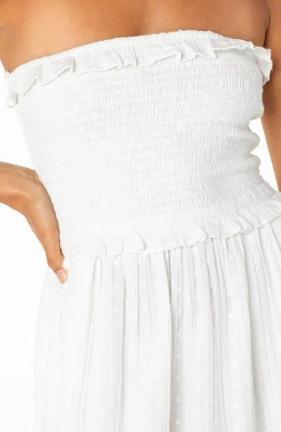 Roxy Avalon Strapless Midi Dress In White