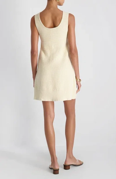 French Connection Mozart Mixed Stitch Sleeveless Minidress In Neutral