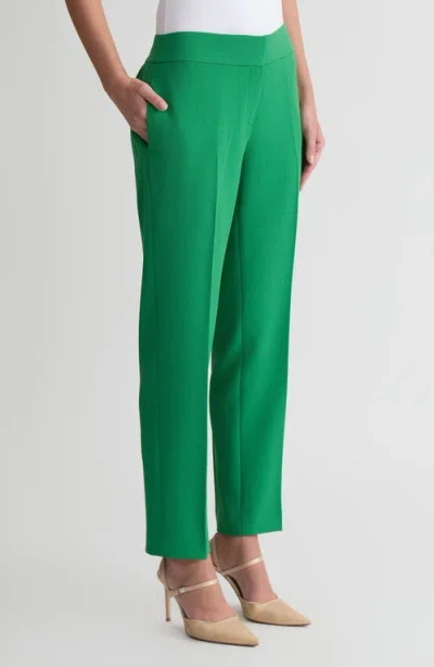 Kasper The Audrey Pull-on Straight Leg Pants In Green