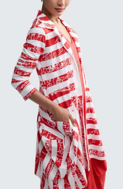 Luukaa Vespera Striped Voluminous Jacket In Multi