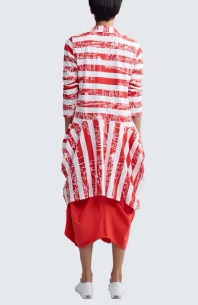 Luukaa Vespera Striped Voluminous Jacket In Multi