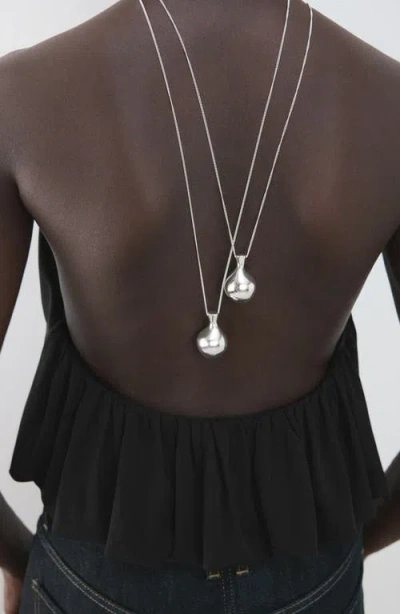 Mango Balloon Effect Halter Bodysuit In Black