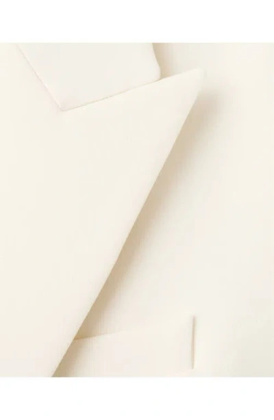 Mango Fitted Double Breasted Blazer In Neutral