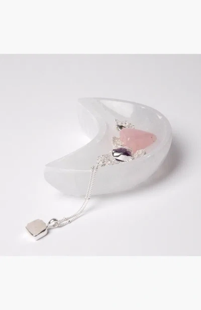 Tiny Rituals Selenite Moon Recharging Bowl In Multi