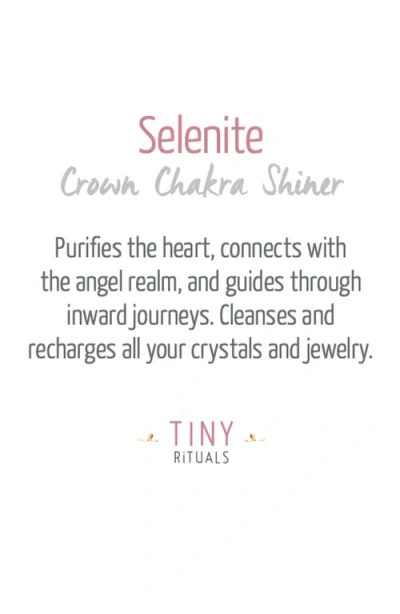 Tiny Rituals Selenite Moon Recharging Bowl In Multi