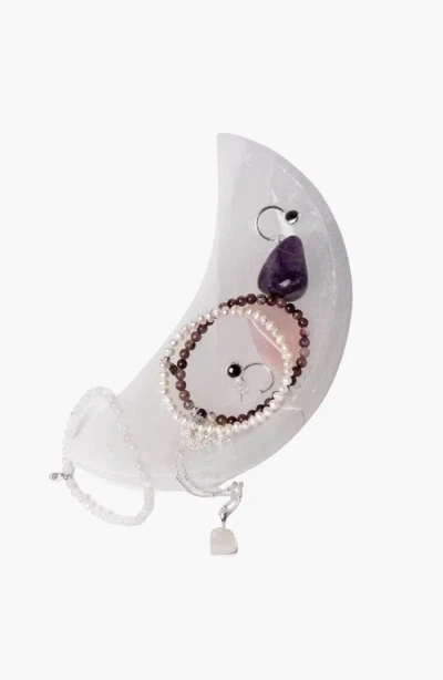 Tiny Rituals Selenite Moon Recharging Bowl In Multi