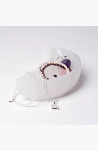 Tiny Rituals Selenite Moon Recharging Bowl In Multi