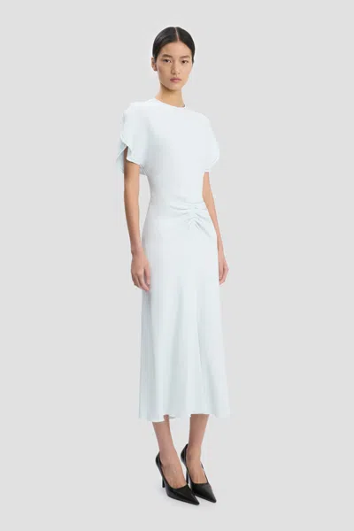 Victoria Beckham Pleated Dress In White