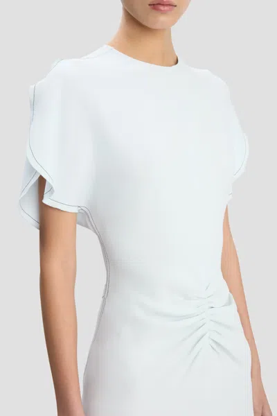 Victoria Beckham Pleated Dress In White