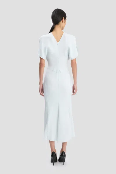 Victoria Beckham Pleated Dress In White