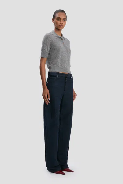 Victoria Beckham Polo Collar T-shirt Clothing In Gray