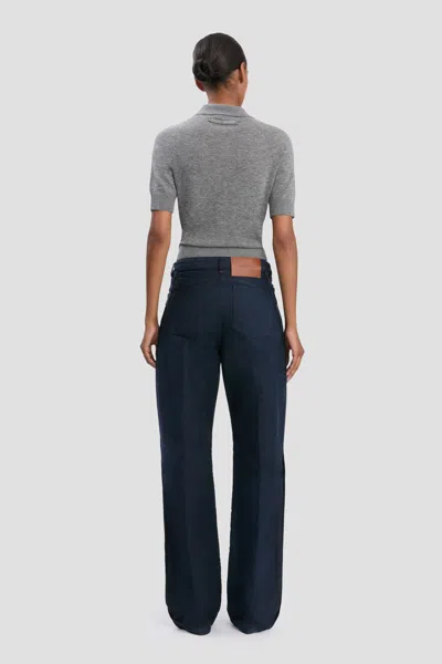 Victoria Beckham Polo Collar T-shirt Clothing In Gray