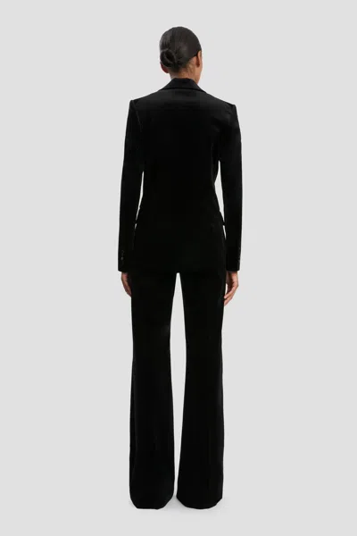 Victoria Beckham Single-breasted Velvet Tuxedo Jacket In Multi