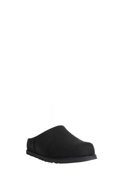 Ugg Round-toe Flat Mules In Black