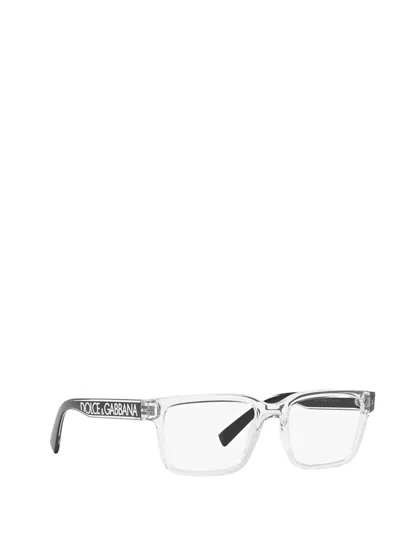 Dolce & Gabbana Dolce  Gabbana Eyewear Rectangular Frame Glasses In Transparent