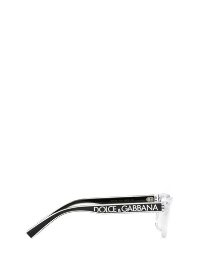 Dolce & Gabbana Dolce  Gabbana Eyewear Rectangular Frame Glasses In Transparent