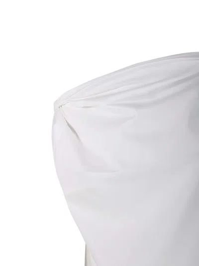 Rohe Róhe Draped Strapless Top In White