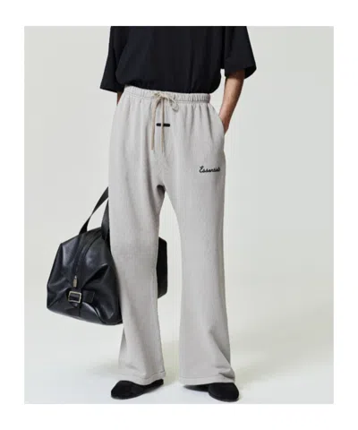 Essentials Drawstring Track Pants In Gray