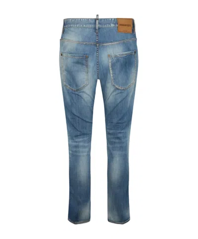 Dsquared2 Logo-patch Jeans In Blue