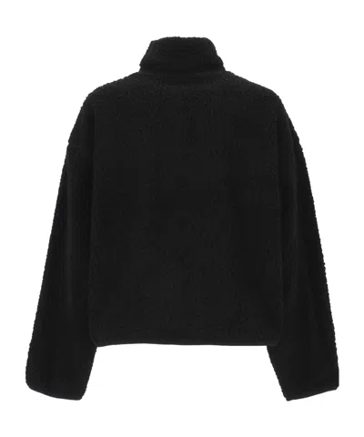 Entire Studios Sherpa Zip Jacket In Black