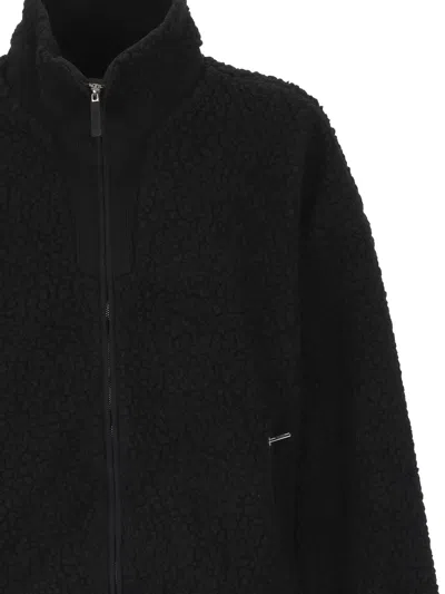 Entire Studios Sherpa Zip Jacket In Black