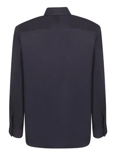 Canali Chest-pockets Shirt Jacket In Blue