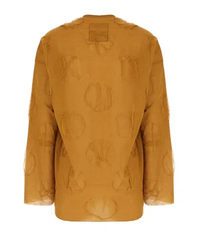 Uma Wang Raised-pattern Sweater In Yellow