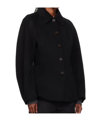 Rohe Sculptural Double-faced Wool Jacket Black In Black