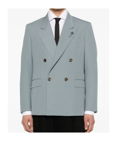 Lardini Double-breasted Blazer In Blue