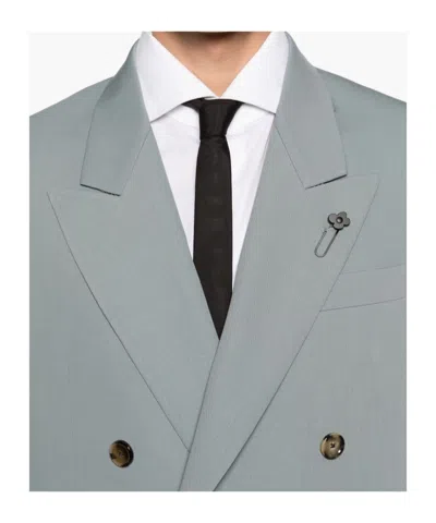 Lardini Double-breasted Blazer In Blue