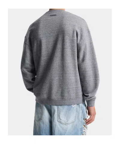Dsquared2 Lettering-patch Sweatshirt In Gray