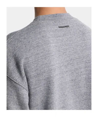 Dsquared2 Lettering-patch Sweatshirt In Gray