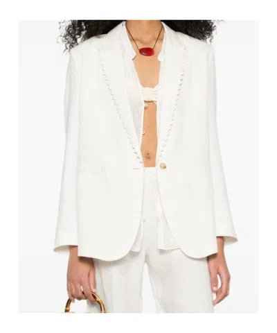 Forte Forte Notched-lapel Single-button Jacket In White