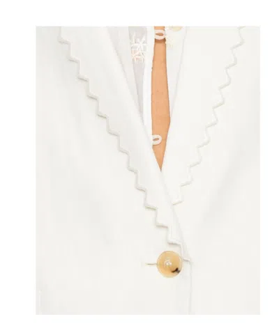 Forte Forte Notched-lapel Single-button Jacket In White