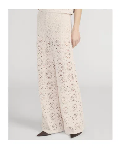 Frame The Crochet Pant In Brown