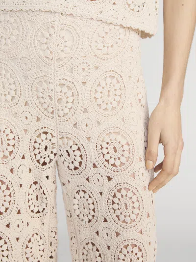 Frame The Crochet Pant In Brown