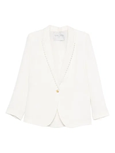 Forte Forte Notched-lapel Single-button Jacket In White