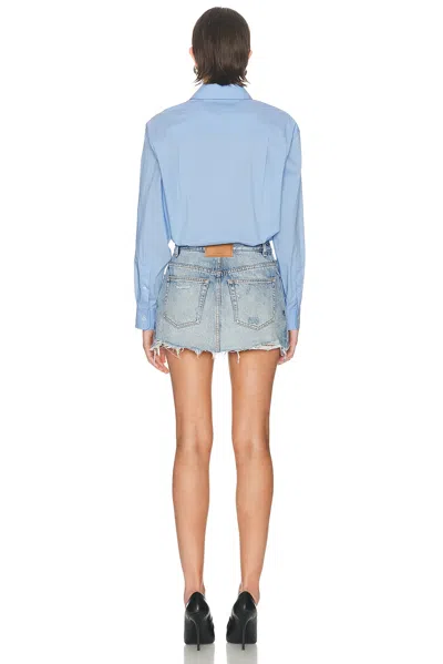Alexander Wang Alexanderwang Mixed Media Romper Skort In Blue