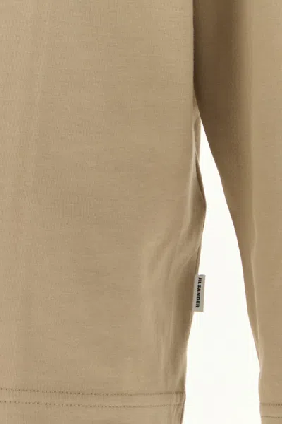 Jil Sander Light Beige Solid T-shirt In Neutral