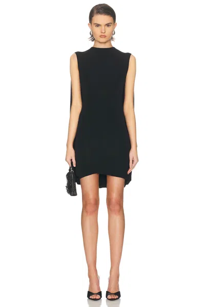 Alexander Wang Fitted Mini Dress With Drape Back In Black
